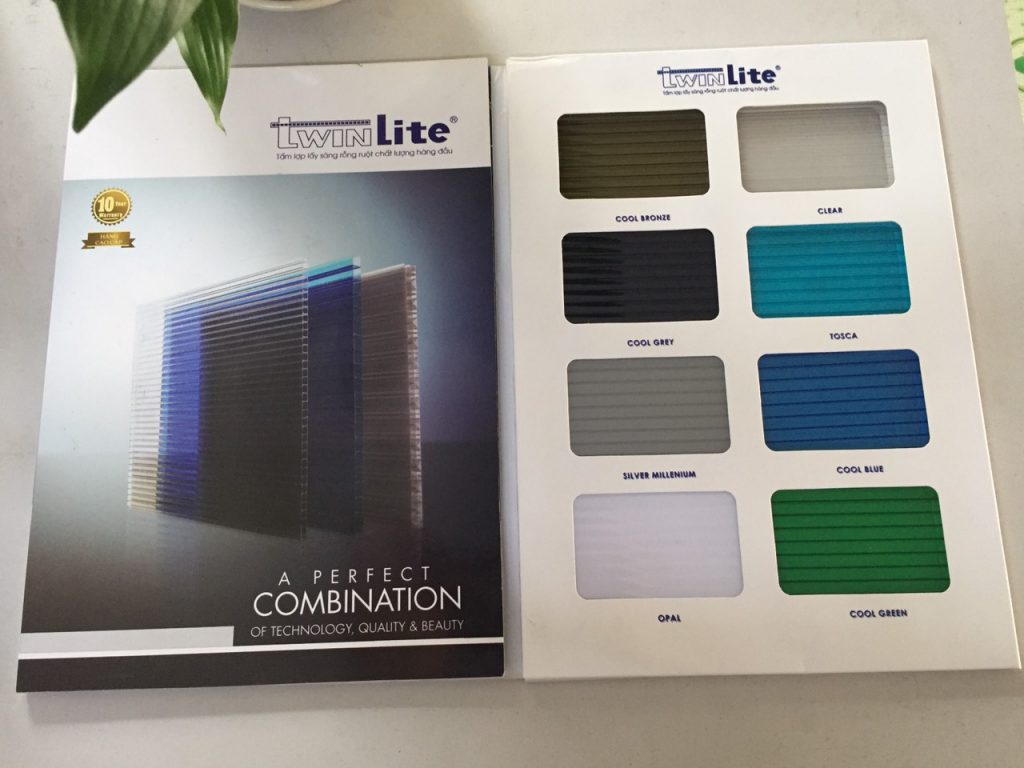 bảng mã màu tấm poly rỗng ruột