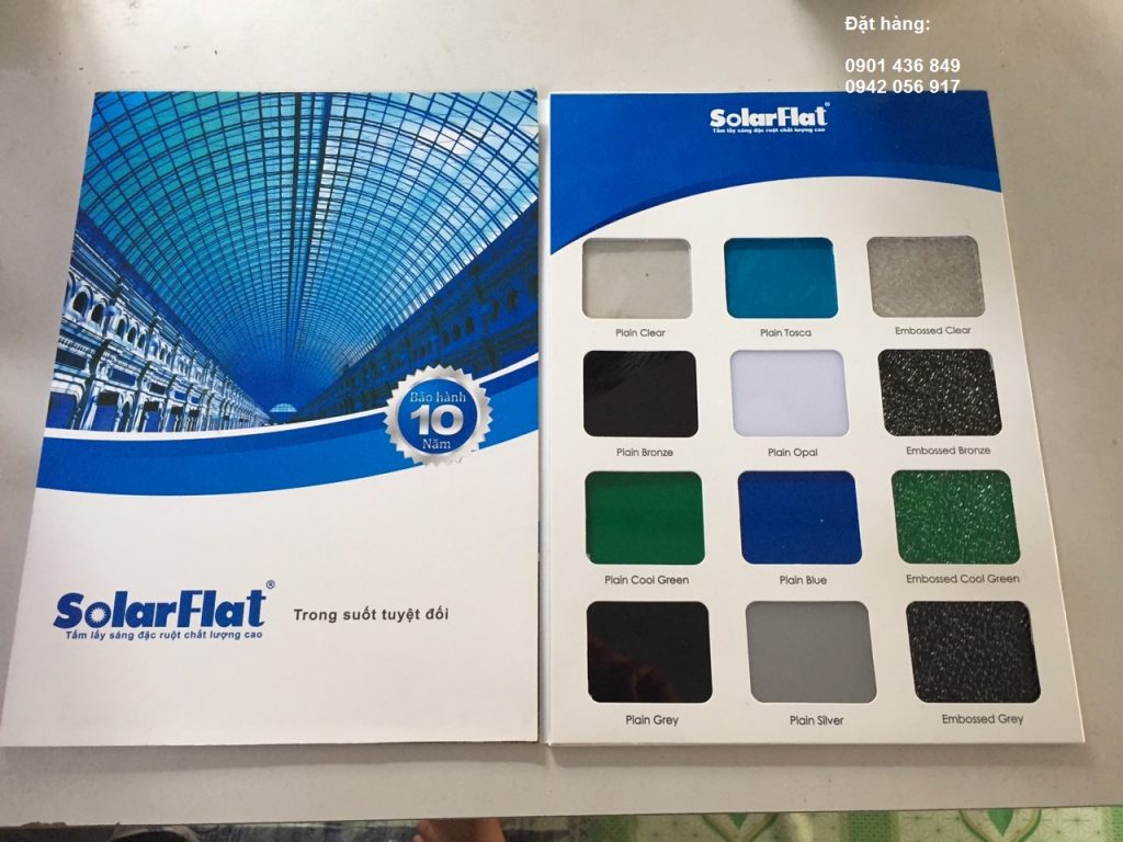 bảng mã màu tấm poly đặc ruột