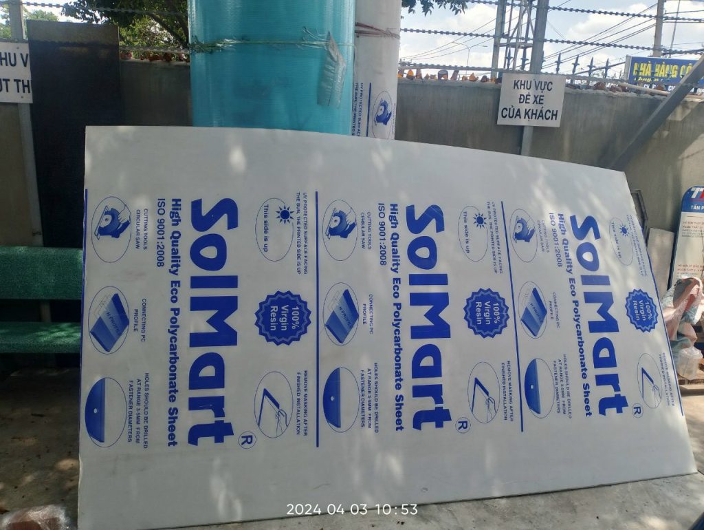 Poly đặc dày 5mm , trong suốt Đài Loan