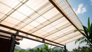 Tấm lợp lấy sáng polycarbonate đặc ruột tại An Giang